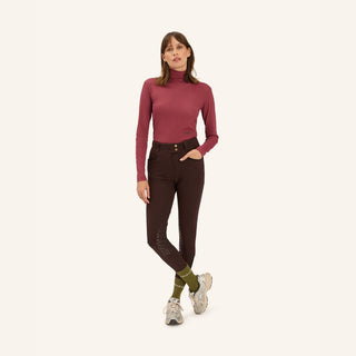 Calder Long Sleeve Training Polo | Dark Muscat