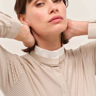 Ladies Helios Long Sleeve Show Shirt | Latte