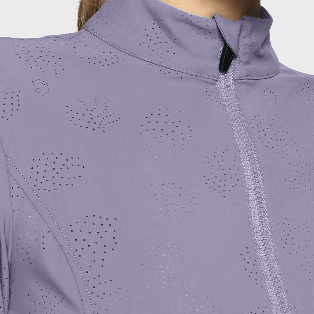 Ladies Hannah Full Zip Training Sweater | Lavender Gray
