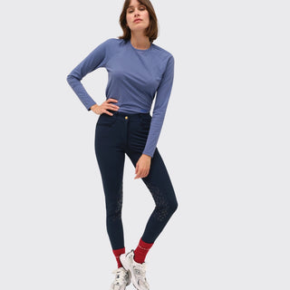 Ladies Giovani Light Grip Breeches | Medium Rise | Dark Baltique