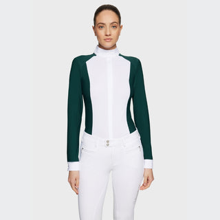 Ladies Lucia Metal Dots Show Shirt | Hunter Green