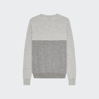 Ladies Cashmere & Wool Star Logo Crew Sweater | Grey