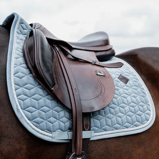 Velvet Jumping Saddle Pad | Baby Blue
