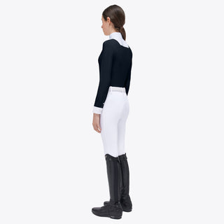 Girls L/S Jersey Show Shirt W/Bib | Navy