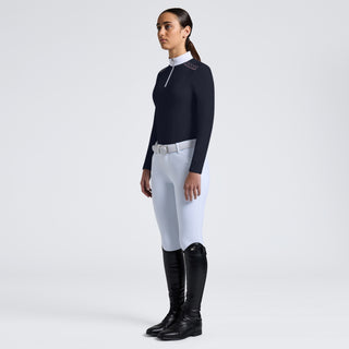 Girls CT Jersey Heart Logo Print Show Shirt | Long Sleeve | Navy