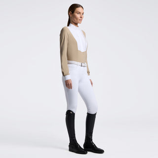 Ladies American Long Sleeve Show Shirt | Aluminium