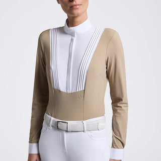 Ladies American Long Sleeve Show Shirt | Aluminium
