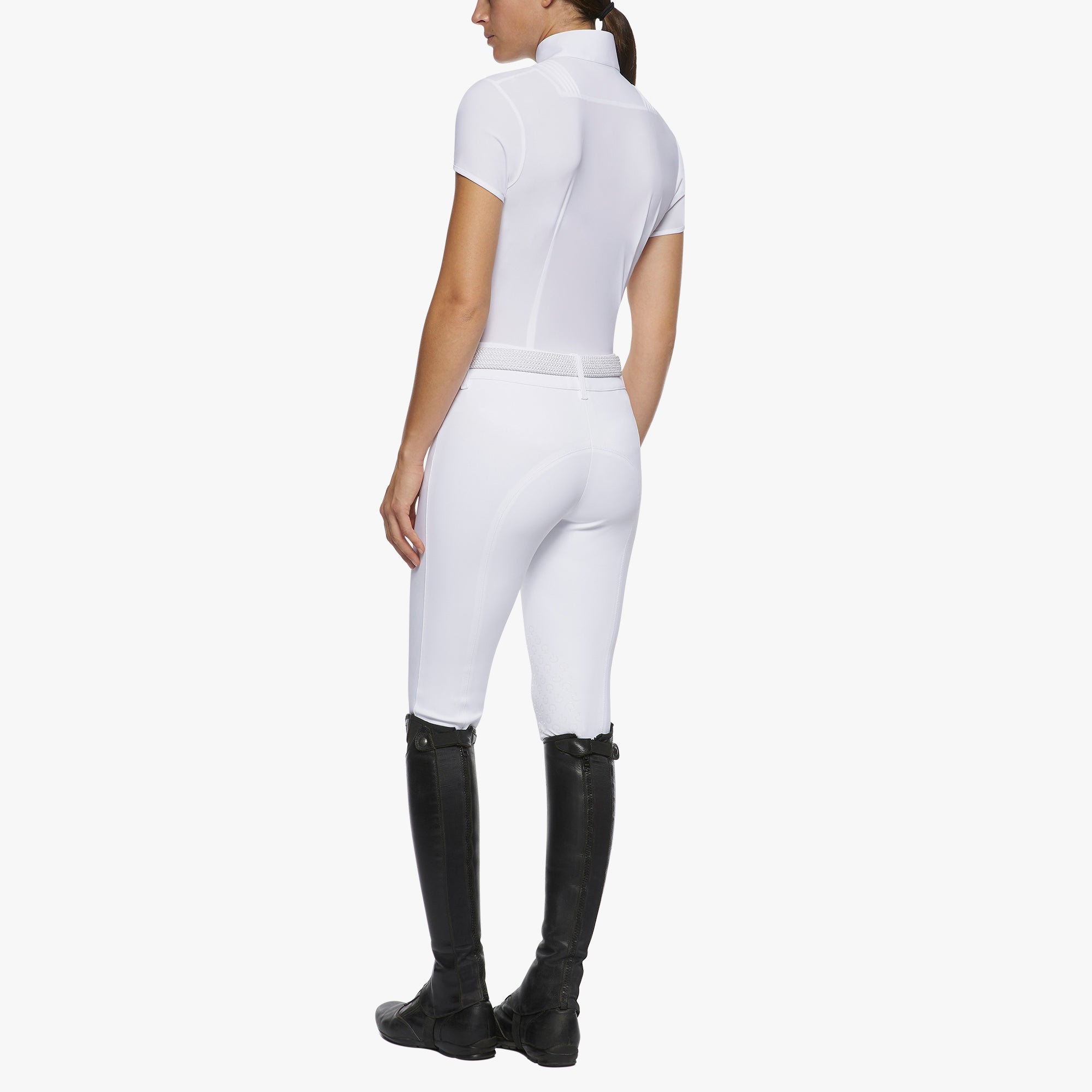 Ladies American Short Sleeve Show Shirt - White