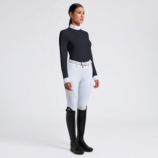 Ladies CT Heat Sealed Perforated Bib Show Shirt | Long Sleeves | Navy