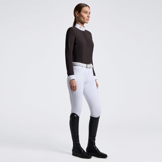 Ladies CT Perforated Show Shirt | Long Sleeves | Espresso
