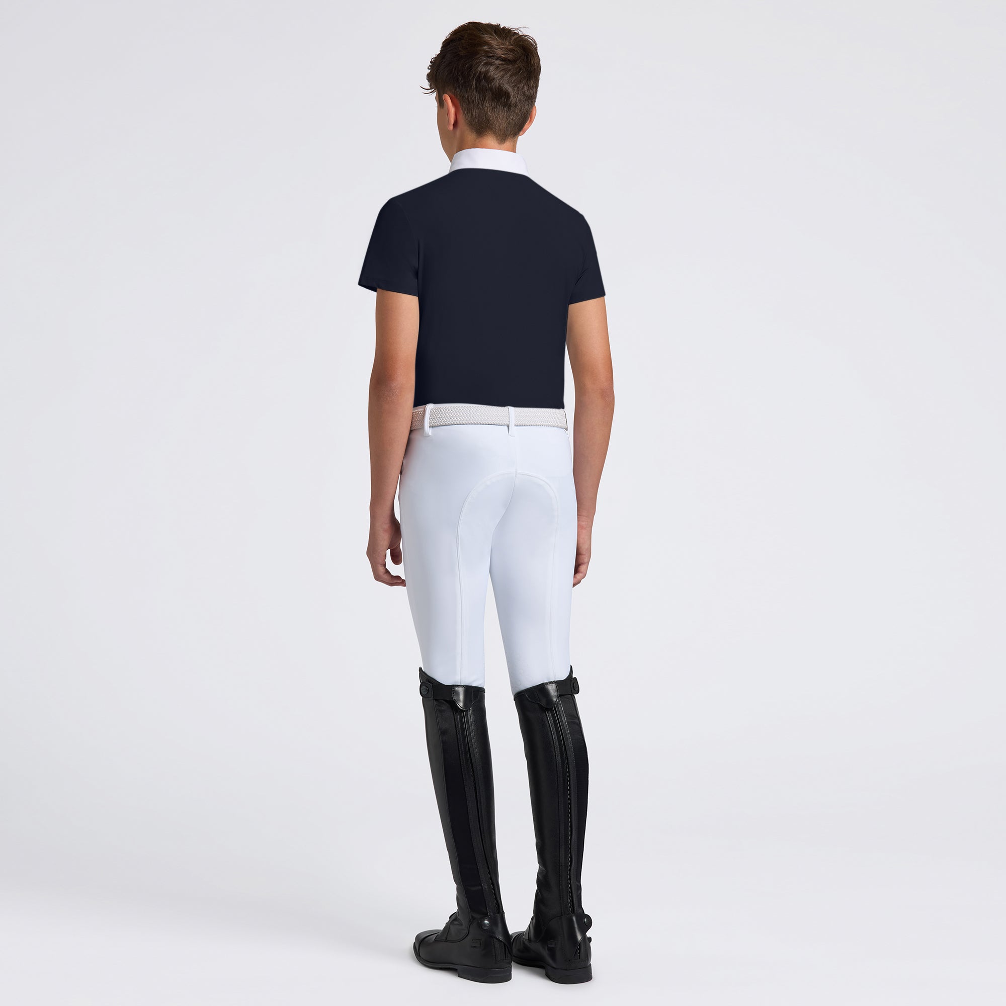 Boys CT Jersey Zip Show Shirt | Navy