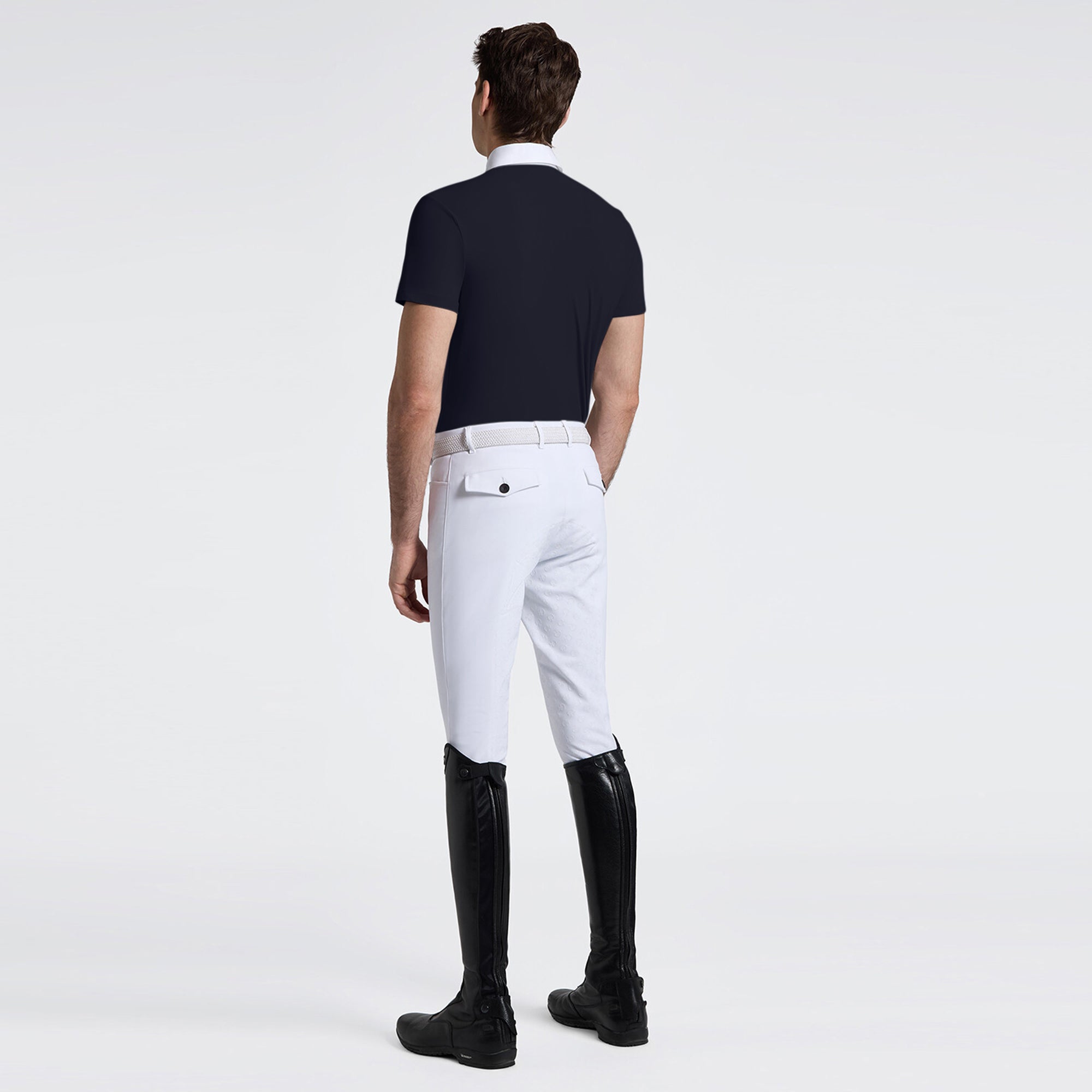 Mens CT Jersey Zip Show Shirt | Short Sleeves | Navy