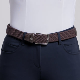 Ladies Elastic Leather Belt | Espresso