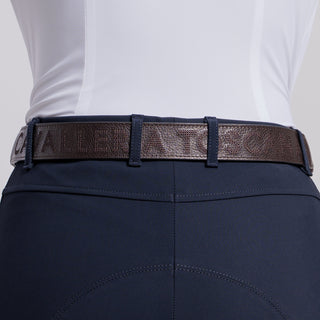 Ladies Elastic Leather Belt | Espresso