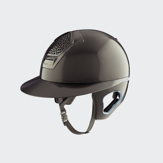 Voronoï Carbon Helmet With Temple Protection | Black | Sky Blue