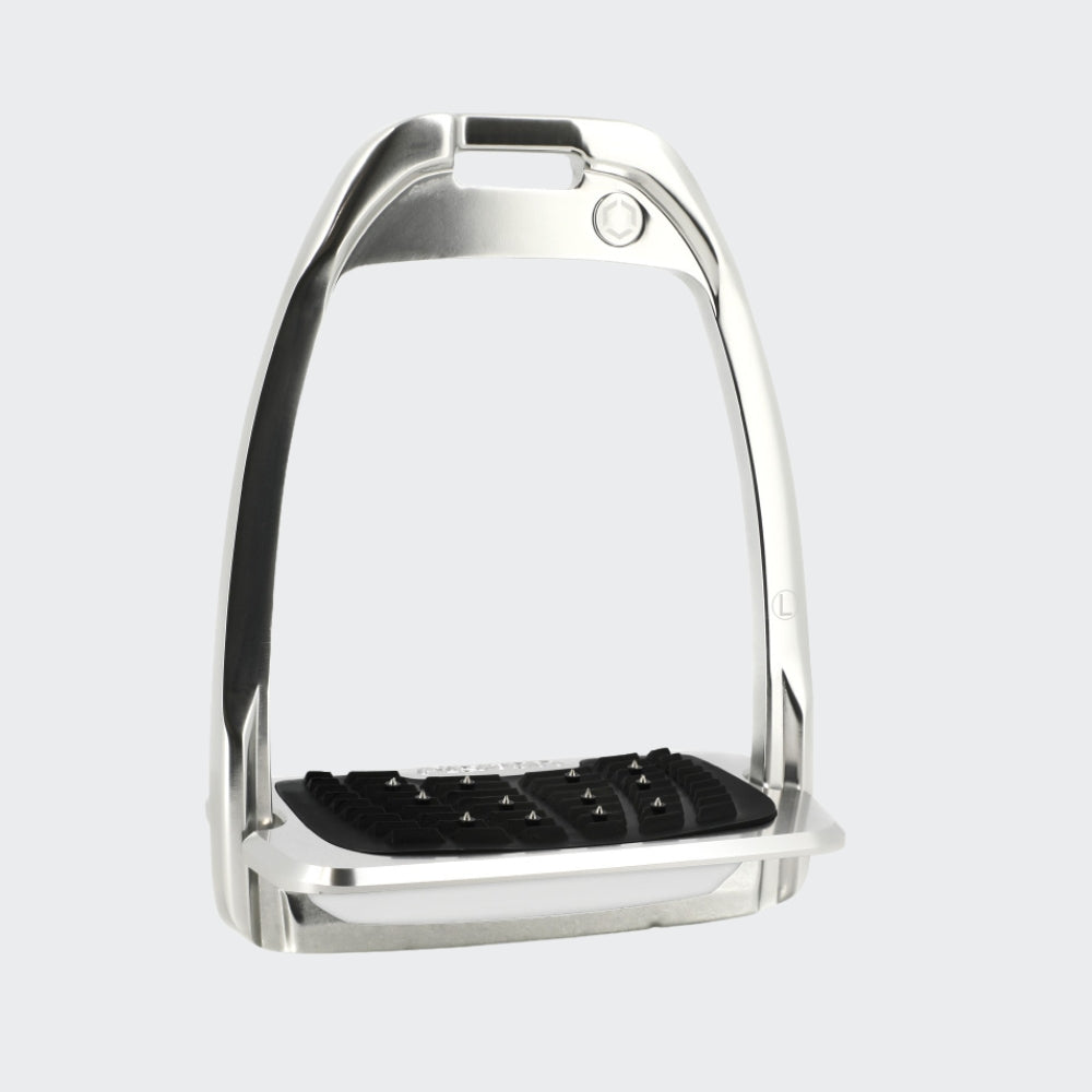 Hunter H Stirrups | Polished Aluminium | White