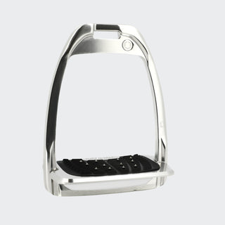 Hunter H Stirrups | Polished Aluminium | White