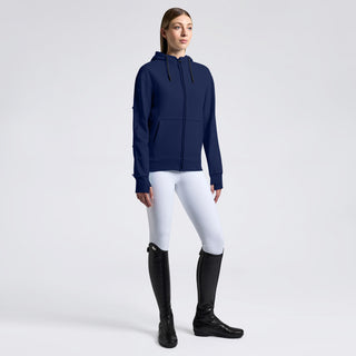 Ladies CT Diagonal Zip Hoodie | French Navy