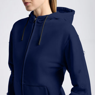 Ladies CT Diagonal Zip Hoodie | French Navy