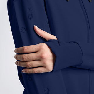 Ladies CT Diagonal Zip Hoodie | French Navy