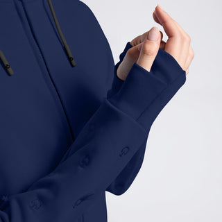 Ladies CT Diagonal Zip Hoodie | French Navy