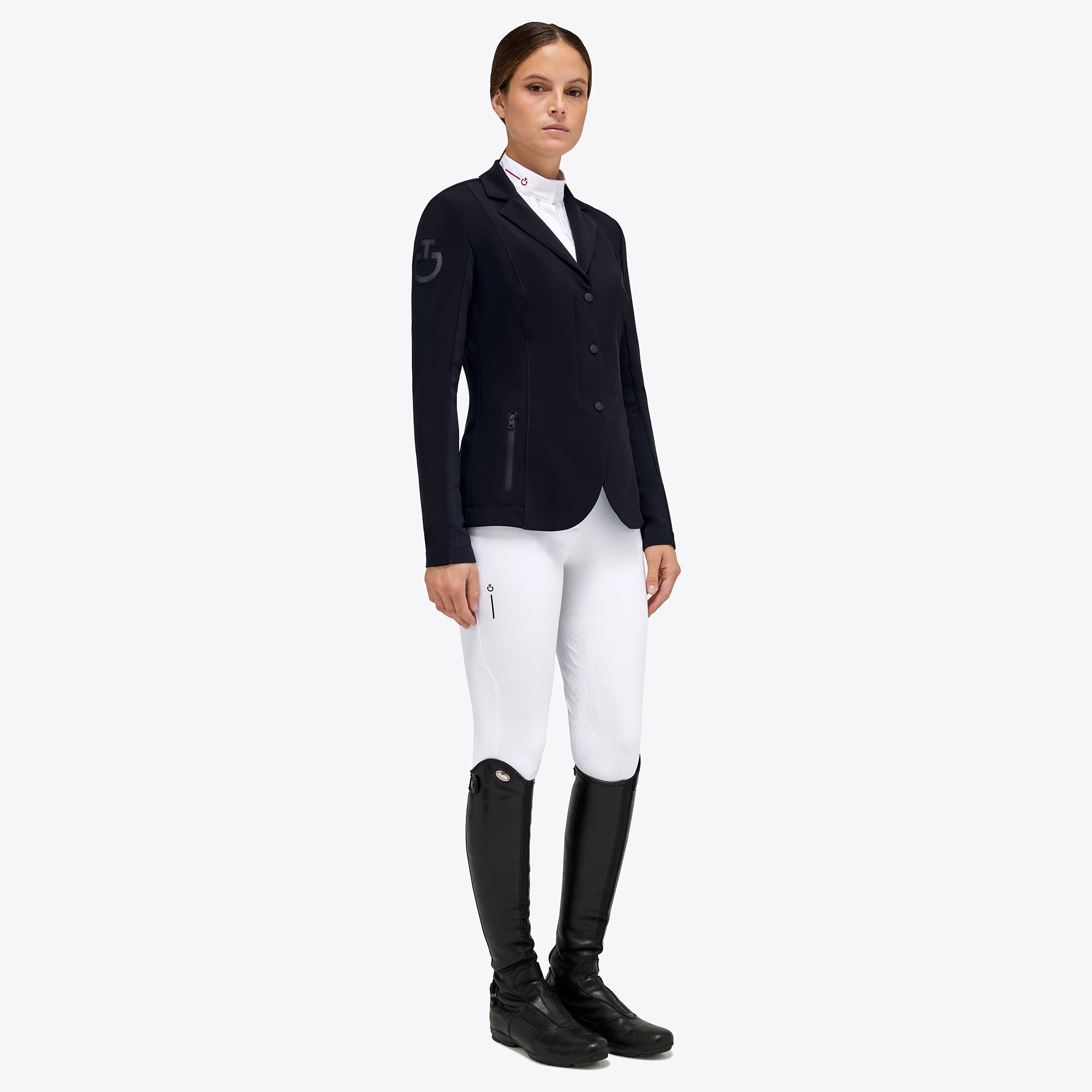 Ladies R-Evo Light Tech Knit Zip Riding Jacket | Navy