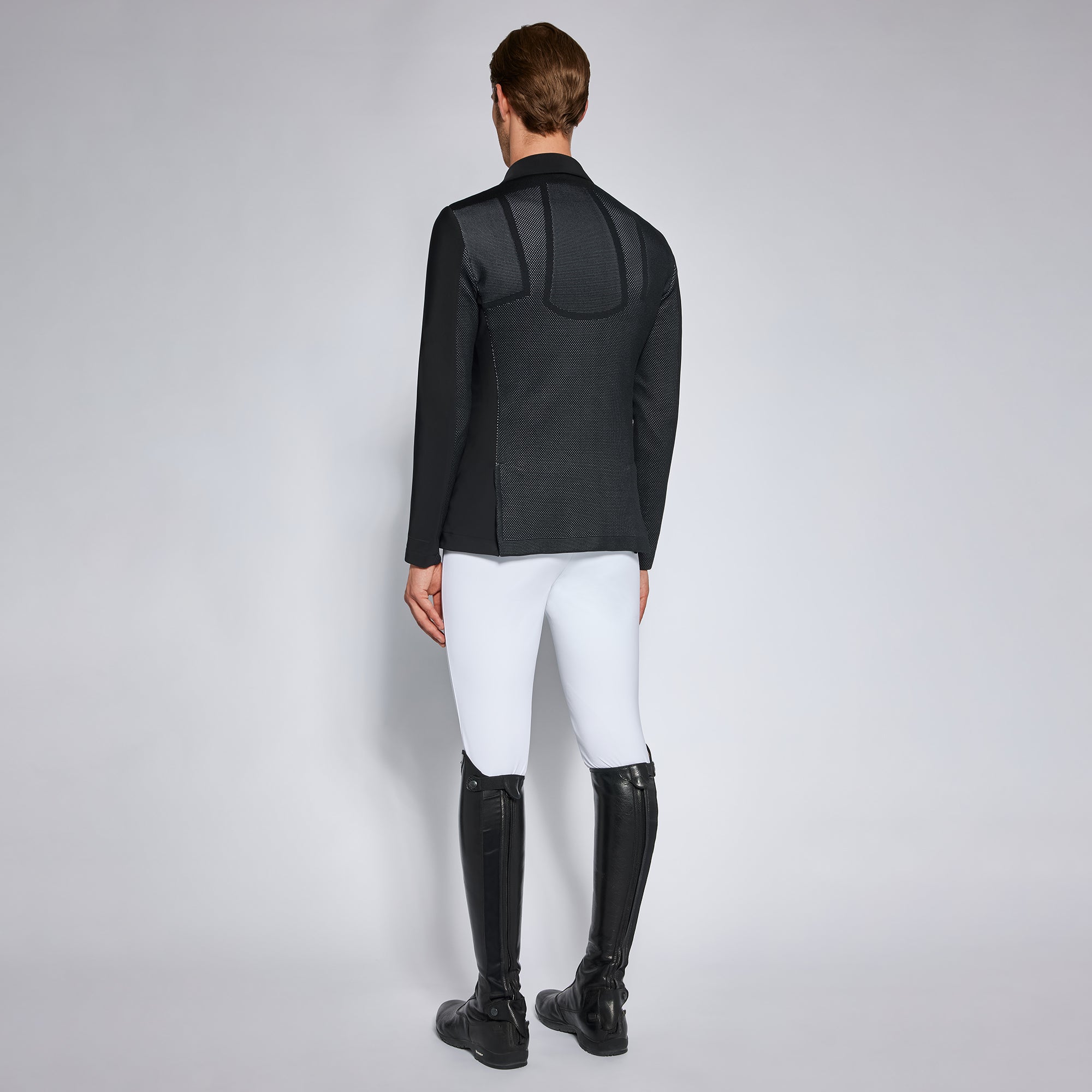 Cavalleria Toscana | Mens R-Evo Light Tech Knit Zip Riding Jacket - Navy