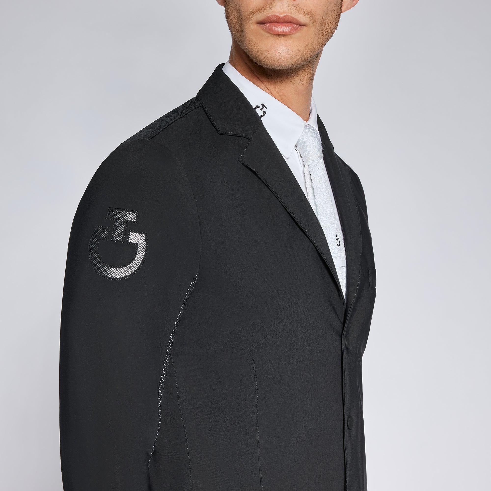 Cavalleria Toscana | Mens R-Evo Light Tech Knit Zip Riding Jacket - Navy
