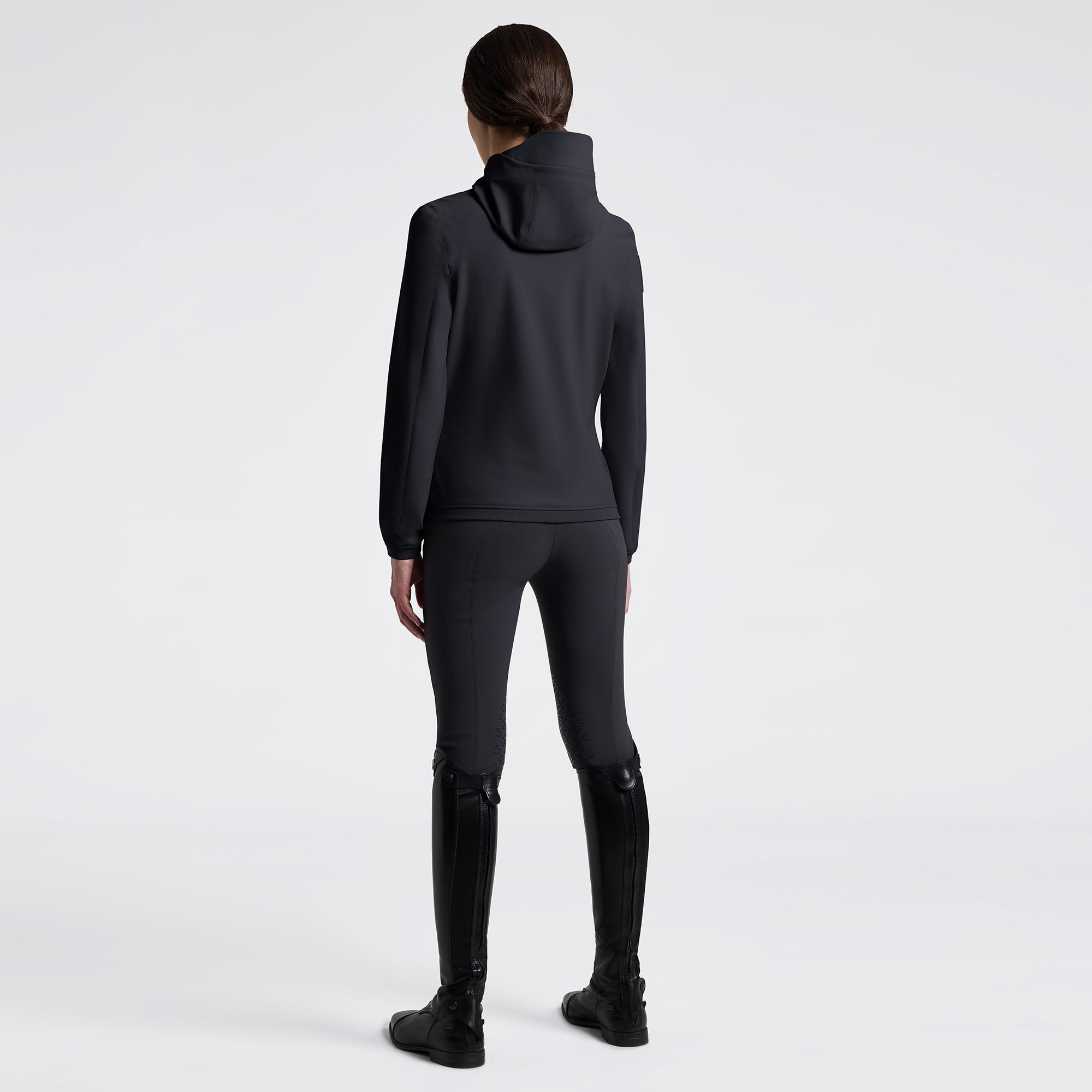 Ladies CT Perforated Jersey Softshell Jacket | Charcoal