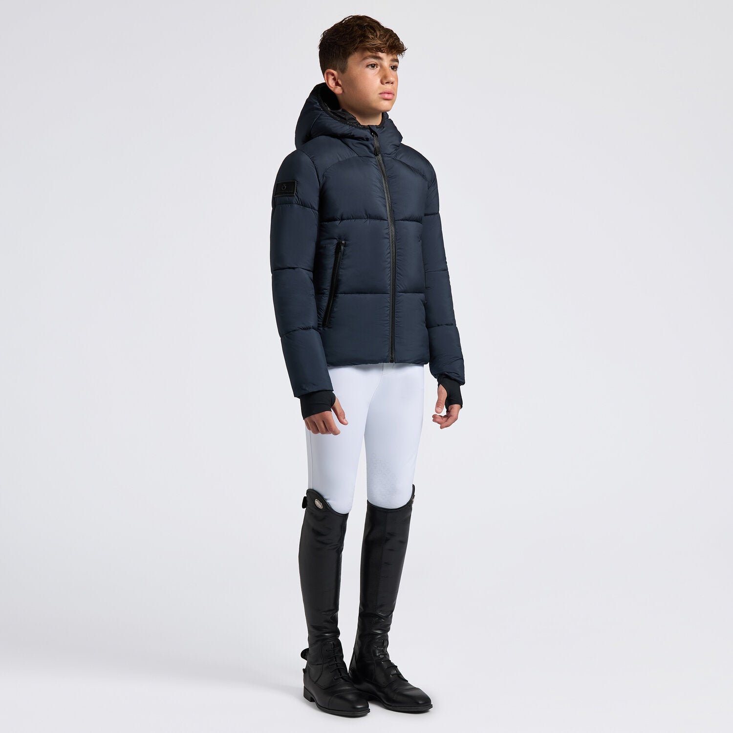 Young Rider Unisex Nylon Puffer Coat | Navy