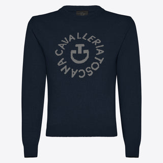 Girls CT Orbit Cashmere Blend Crew Sweater | Navy