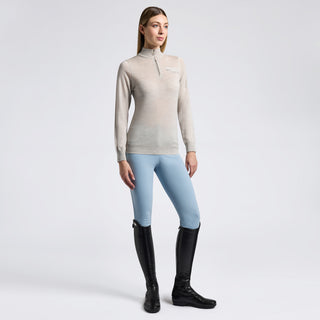 Ladies CT Merinos Half Zip Turtleneck | Grey