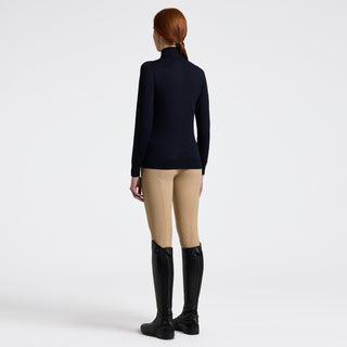 Ladies CT Half Zip Turtleneck Sweater | Navy