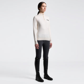Ladies CT Merinos Half Zip Turtleneck Sweater | Beige