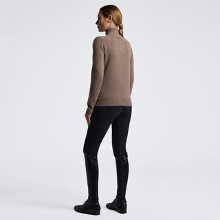 Ladies CT Pure Wool Half Zip Sweater | Espresso