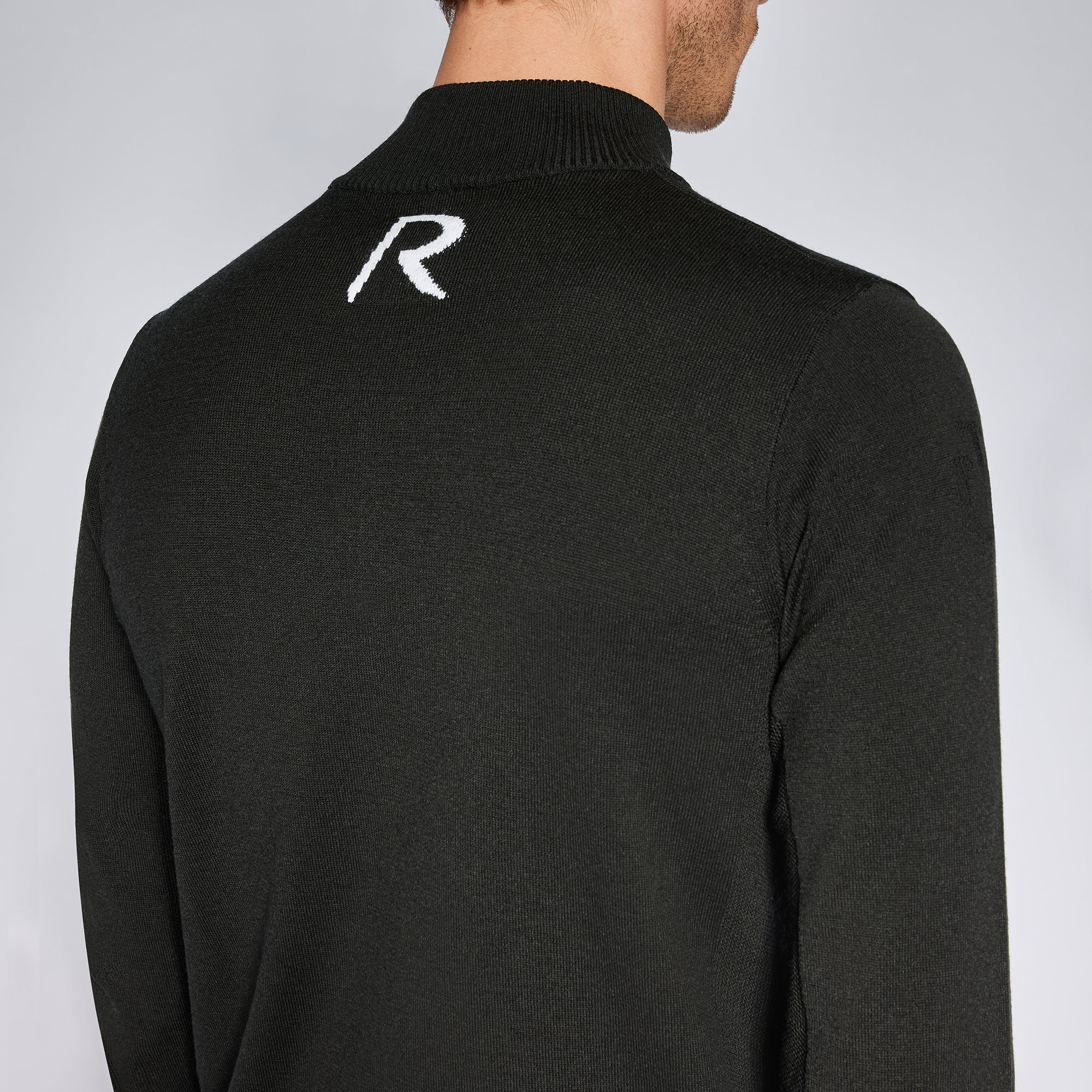 Mens Revo Sport Knit Half Zip Sweater - Black (LAST ONE - LARGE)