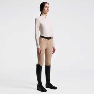Ladies CT Perforated Insert Training Polo | Beige