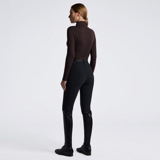 Ladies Half Zip Wool Training Polo | Espresso