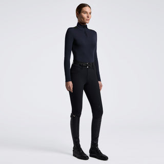 Ladies Half Zip Wool Training Polo | Navy
