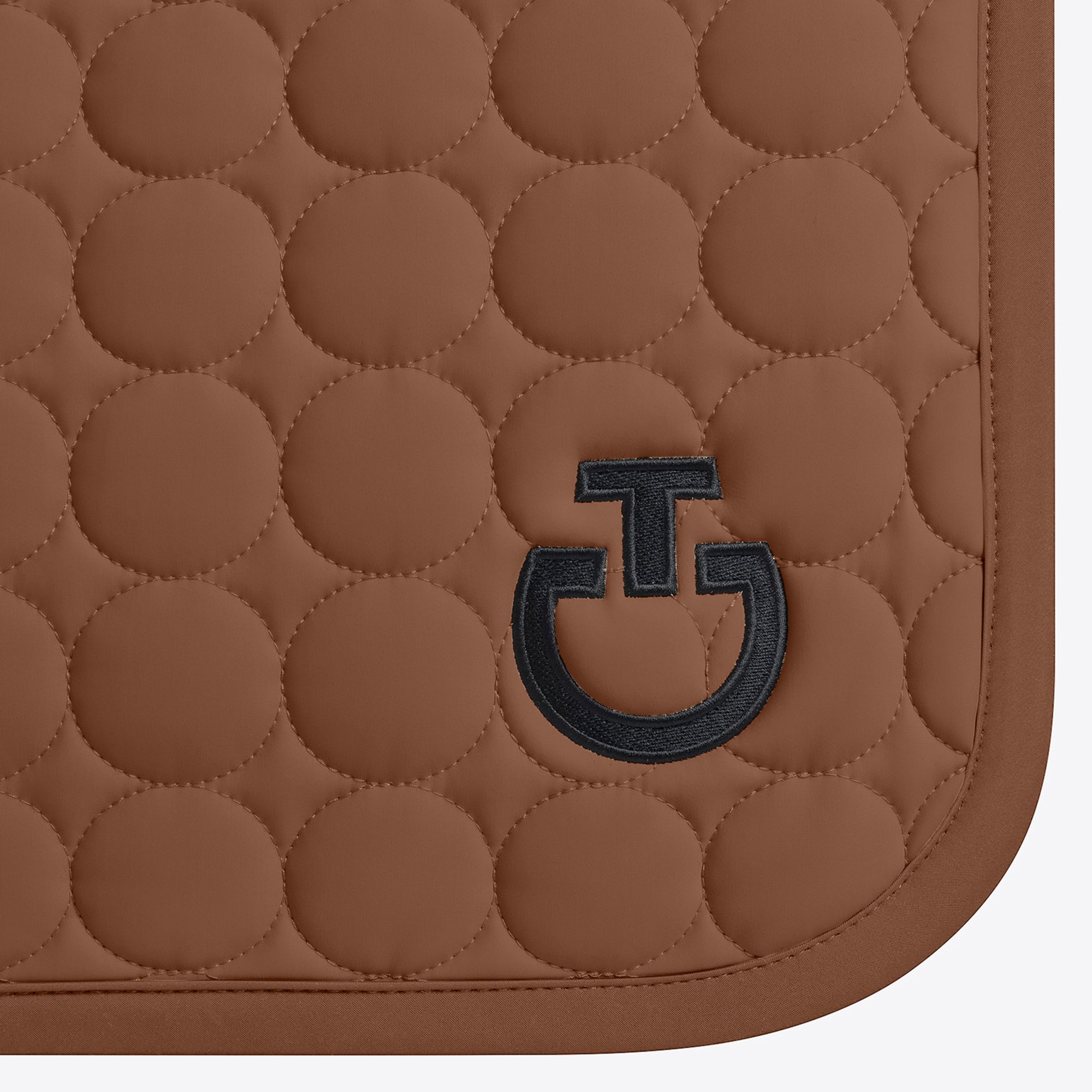 Circular Quilted Jumping Saddle Pad | Mink