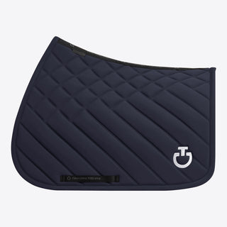 CT Diamonds and Lines Quilted Jumping Saddle Pad | Navy