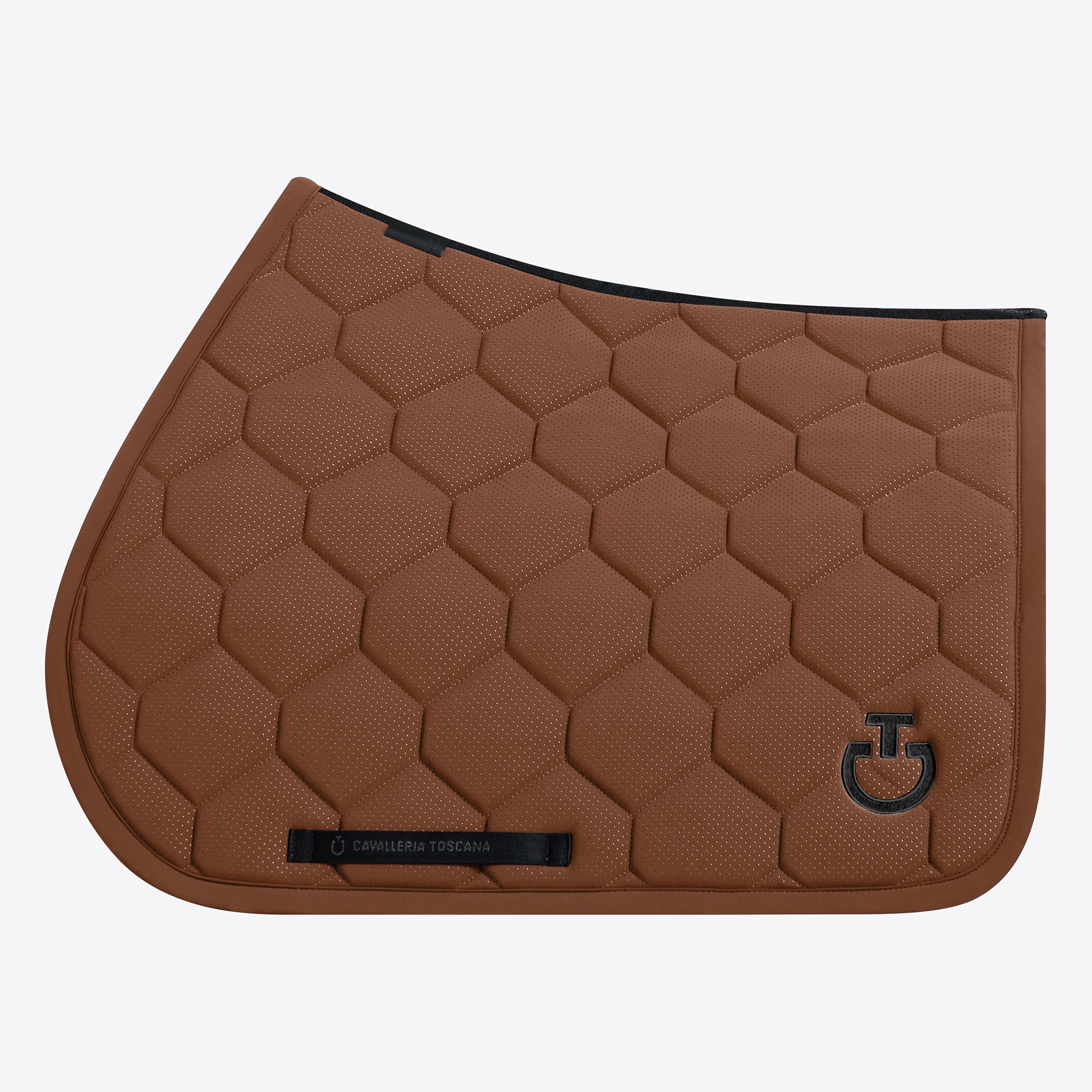 Quilted Jersey Perforated Jumping Saddle Pad | Mink