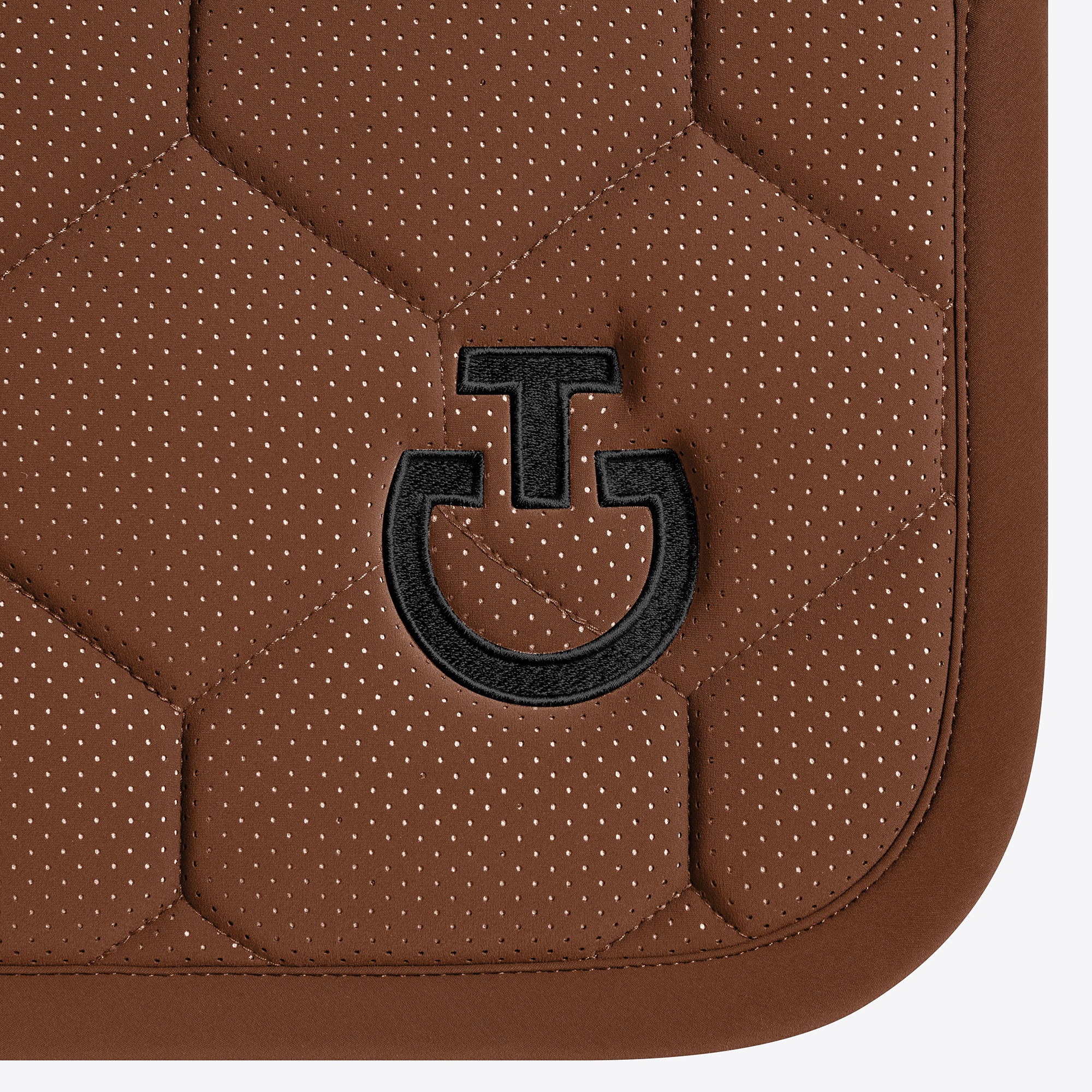 Quilted Jersey Perforated Jumping Saddle Pad | Mink