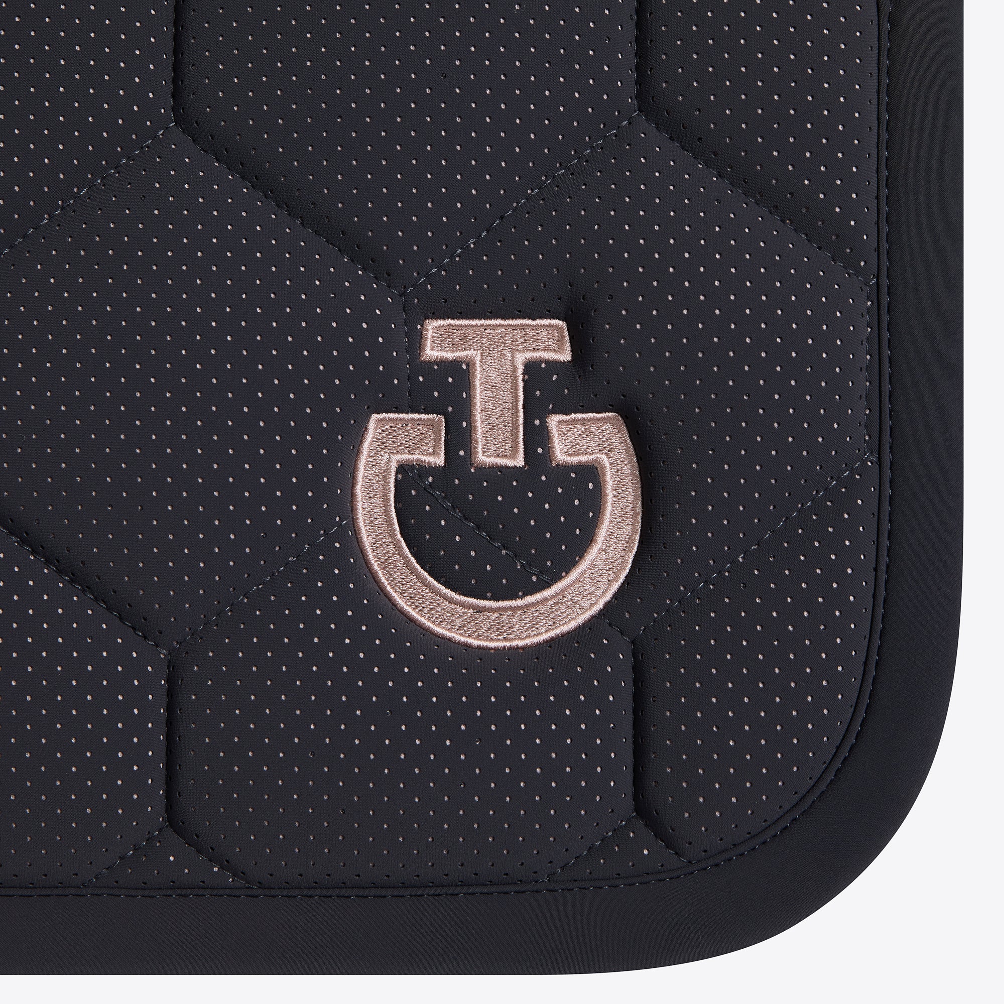 Quilted Jersey Perforated Jumping Saddle Pad | Charcoal