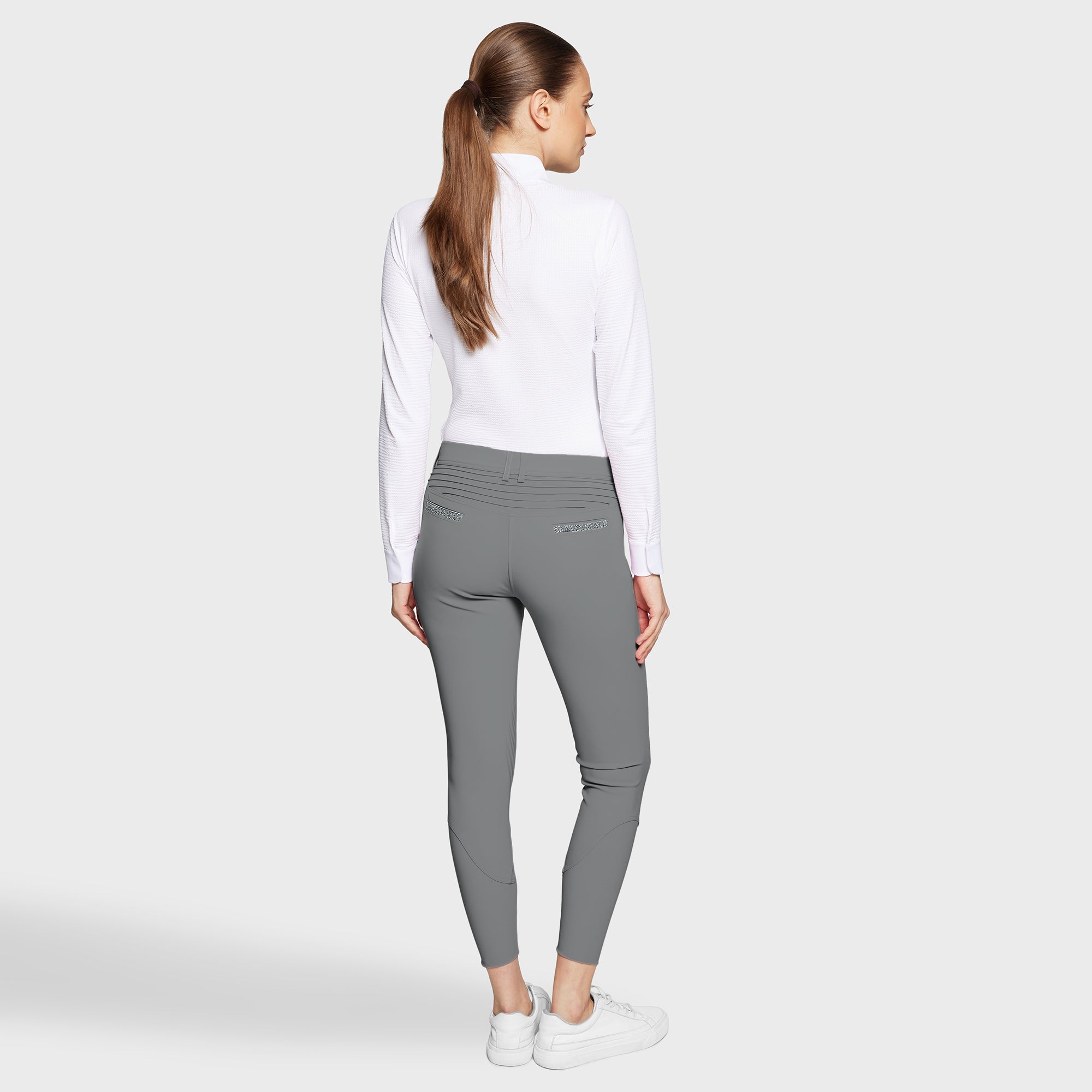 Ladies Adele Breeches | Medium Rise | Knee Grip | Grey