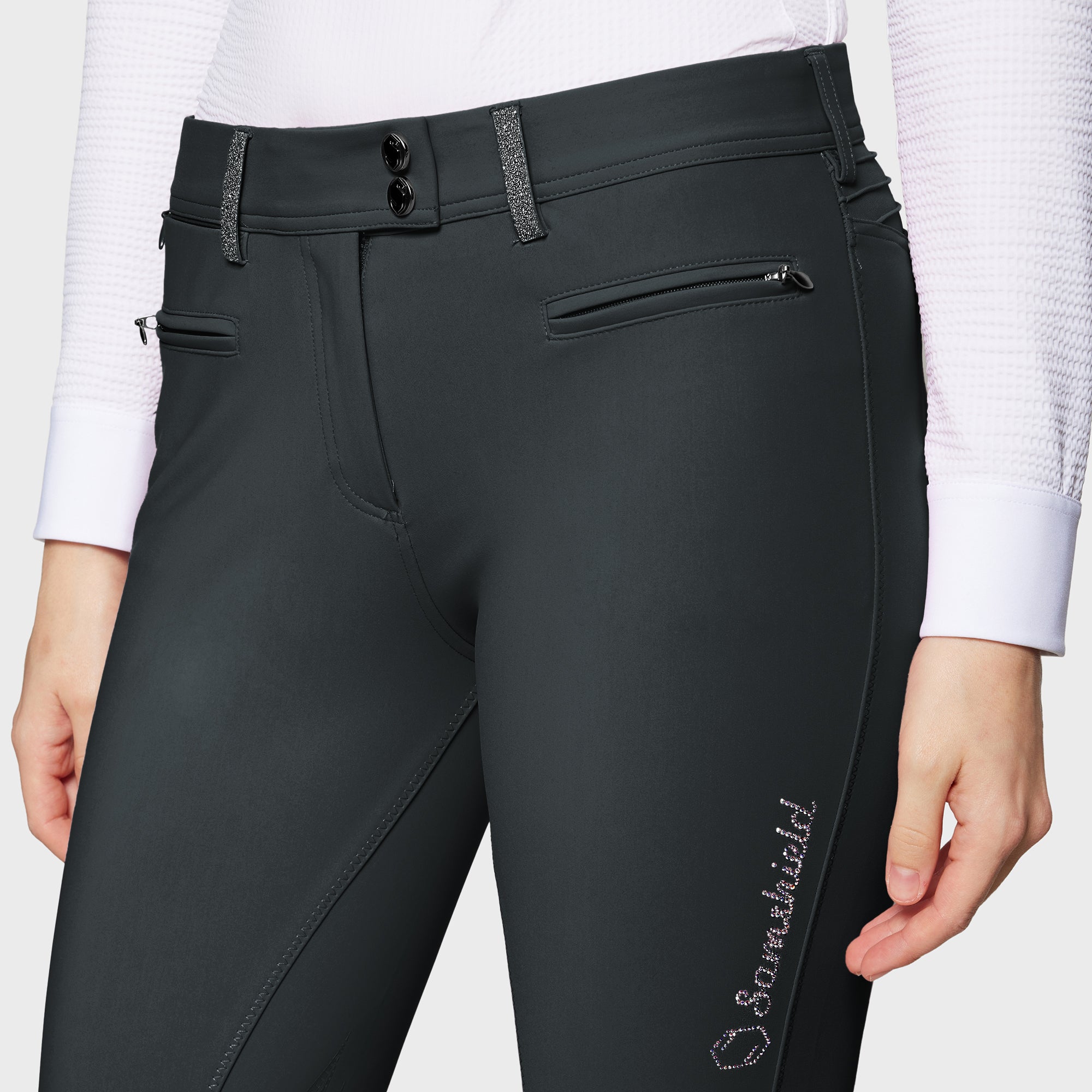 Ladies Adele Breeches | Medium Rise | Knee Grip | Moonless Night