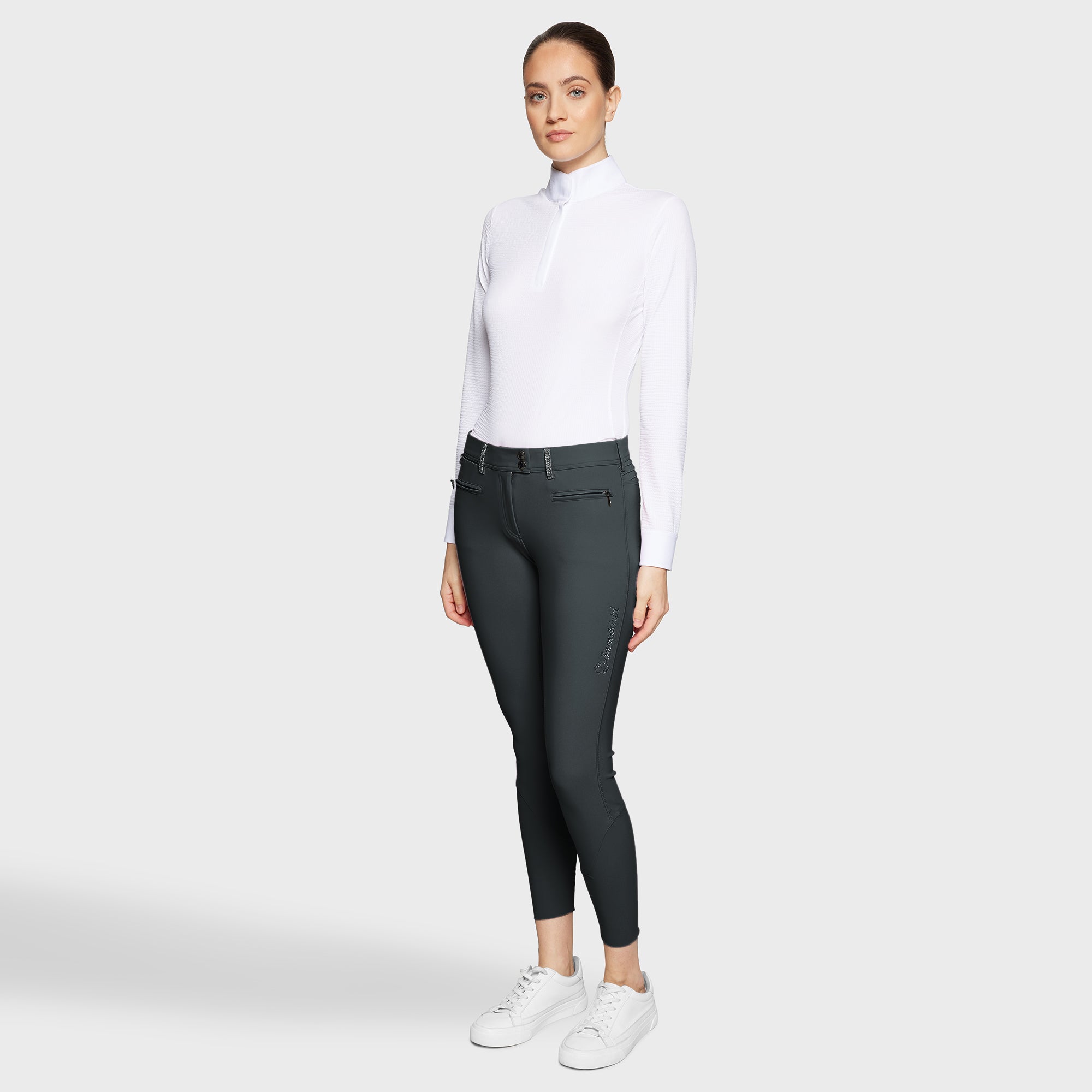 Ladies Adele Breeches | Medium Rise | Knee Grip | Moonless Night