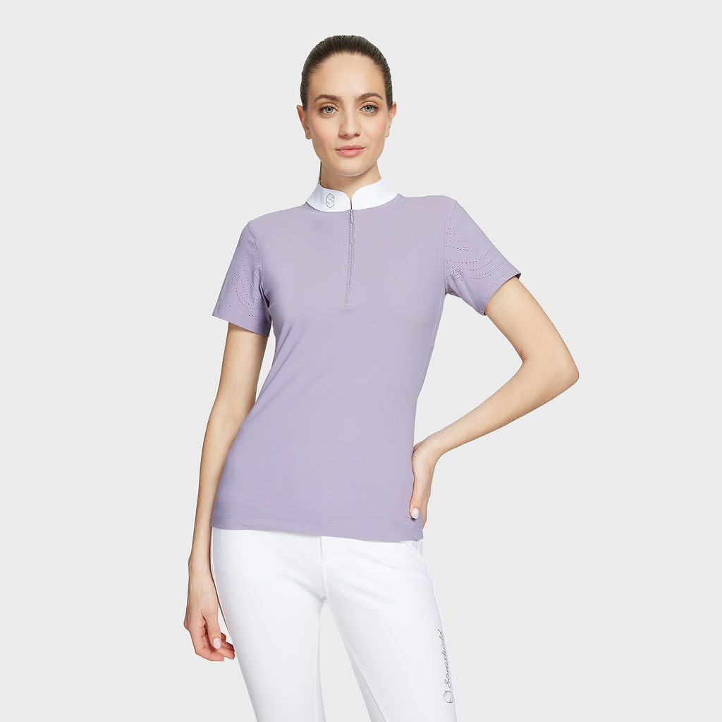 Ladies Aloise Air Short Sleeve Show Shirt - Lavender Gray (LAST ONE - SMALL)