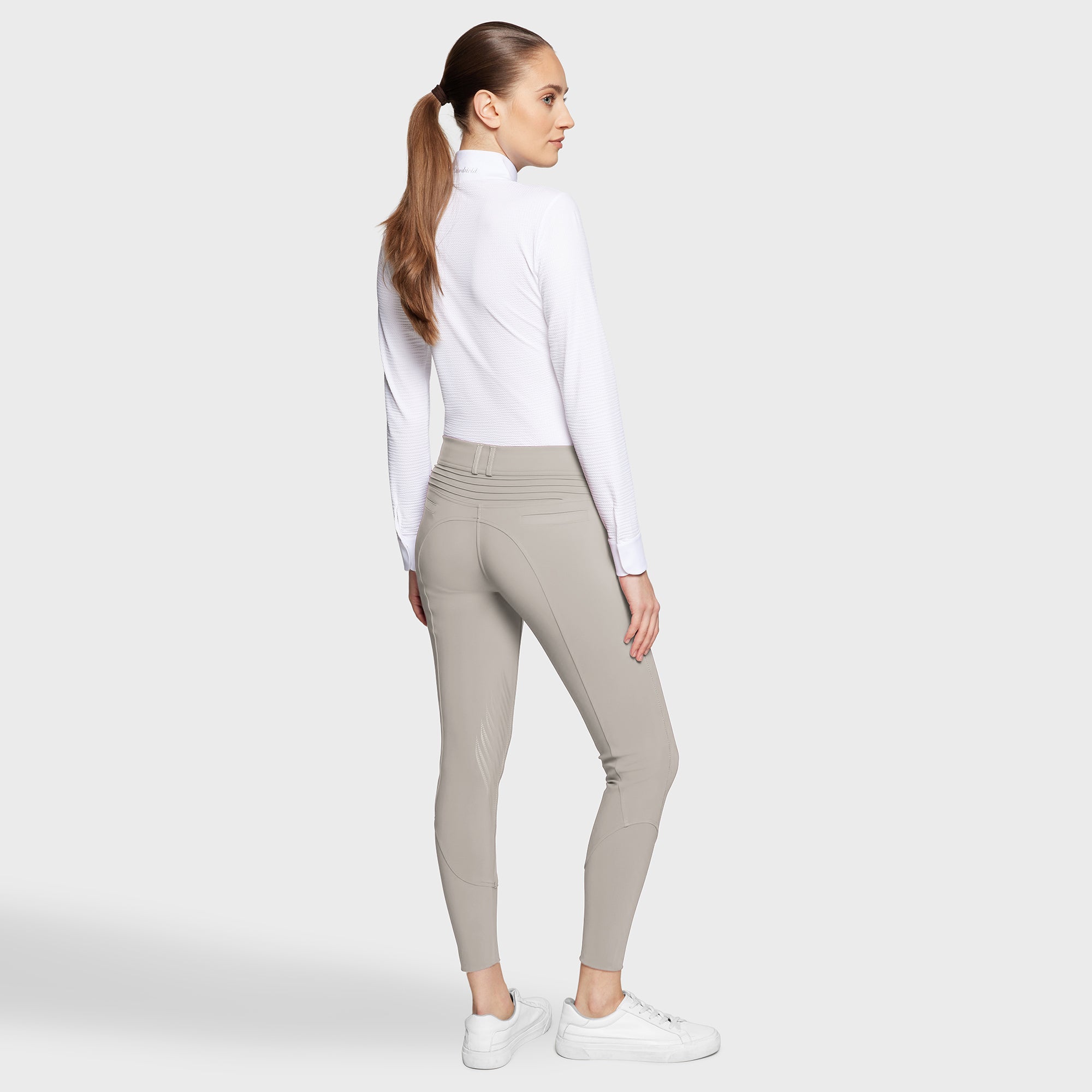 Ladies Chloe Breeches | Medium Rise | Knee Grip | Beige