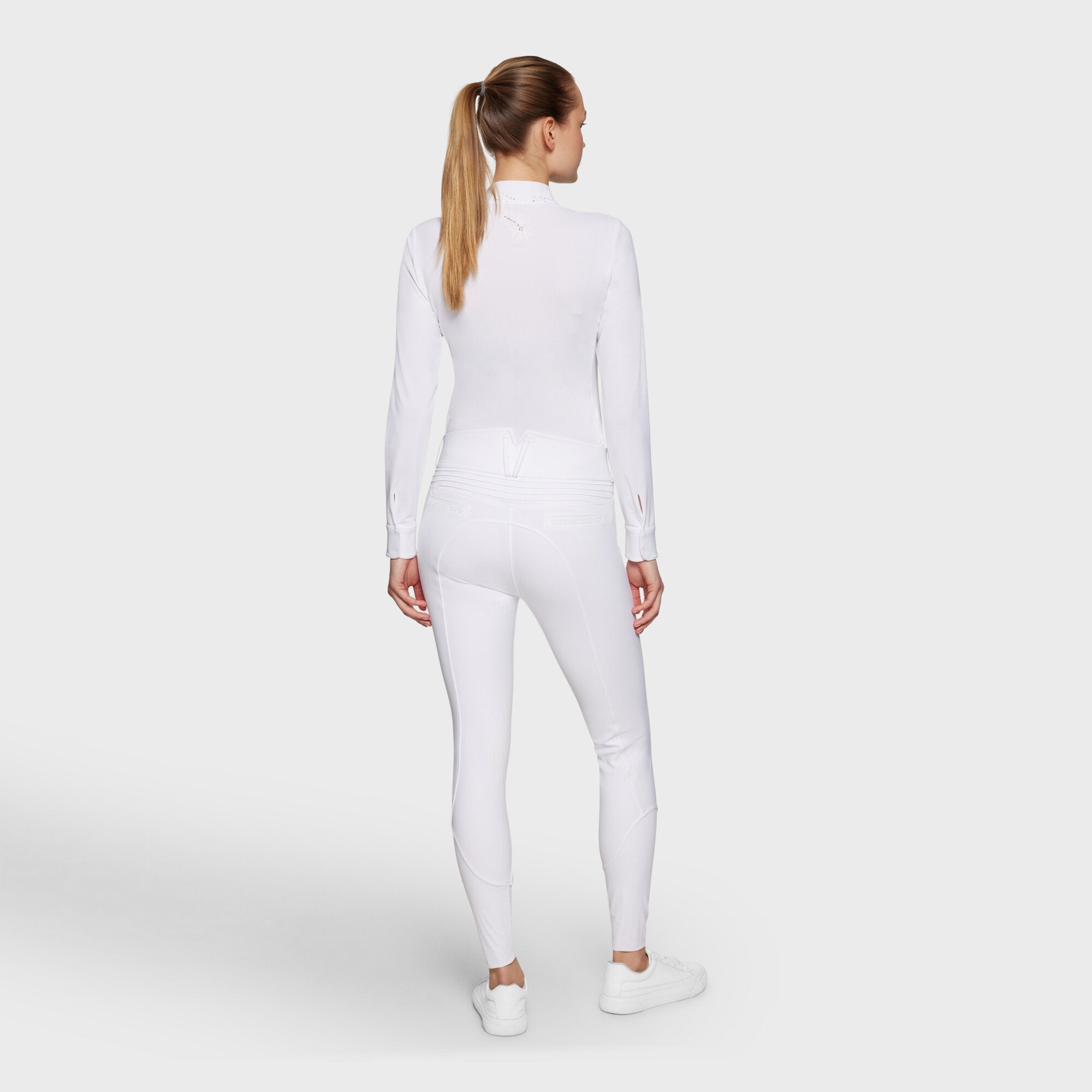 Ladies Clara Nova Breeches | High Rise | Knee Grip | White